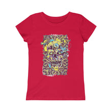 Load image into Gallery viewer, Mark Skull Halloween Girls Princess Tee