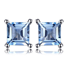 Load image into Gallery viewer, Amethyst Citrine Garnet Peridot Topaz Ruby Emerald Sapphire Stud Earrings Gemstones 925 Sterling Silver Earrings For Women 2021