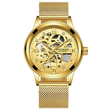 Load image into Gallery viewer, 2020 Brand FNGEEN Mechanical Watches Men Skeleton Mesh Clock Automatic Watch Men Relogio Masculino Gold Wrist watch for Men Male
