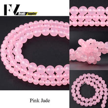 Load image into Gallery viewer, Natural Gem Beads Rose Pink Quartz Lapis Lazuli Lava Stone Round Beads For Jewelry Making Bracelets Diy Needlework Accessories