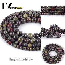 Load image into Gallery viewer, Natural Gem Beads Rose Pink Quartz Lapis Lazuli Lava Stone Round Beads For Jewelry Making Bracelets Diy Needlework Accessories