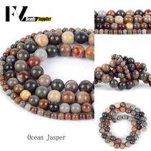 Load image into Gallery viewer, Natural Gem Beads Rose Pink Quartz Lapis Lazuli Lava Stone Round Beads For Jewelry Making Bracelets Diy Needlework Accessories