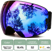 Load image into Gallery viewer, Ski Goggles,Winter Snow Sports Goggles with Anti-fog UV Protection for Men Women Youth Interchangeable Lens - Premium Goggles