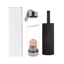 Load image into Gallery viewer, Drop Shipping Natural Crystal Water Bottle Stone ball Healing Crystal ball Elixir Quartz Crystal Energy Drinkware for gift