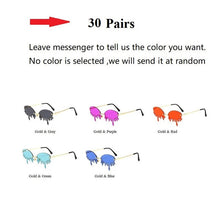 Load image into Gallery viewer, Wholesale Chic Rimless Candy Color Crystal Tears Sunglasses For Women New Luxury Rhinestone Tassel Party Shades In Bulk