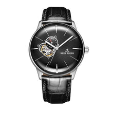 Load image into Gallery viewer, New Reef Tiger/RT Luxury Rose Gold Watch Men's Automatic Mechanical Watches Tourbillon Watches with Brown Leather Strap RGA8239