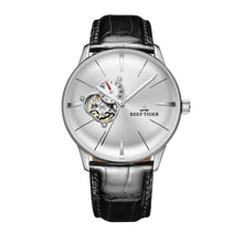 Load image into Gallery viewer, New Reef Tiger/RT Luxury Rose Gold Watch Men's Automatic Mechanical Watches Tourbillon Watches with Brown Leather Strap RGA8239