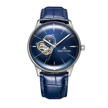 Load image into Gallery viewer, New Reef Tiger/RT Luxury Rose Gold Watch Men's Automatic Mechanical Watches Tourbillon Watches with Brown Leather Strap RGA8239