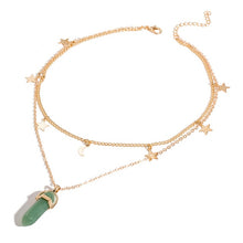 Load image into Gallery viewer, IPARAM Fashion Trend Crystals Necklace Bohemian Hexagon Opal Pendant Necklace Female Hexagon Crystal Necklace Gift 2020 NEW