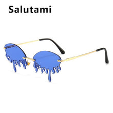 Load image into Gallery viewer, Chic Rimless Candy Color Crystal Tear Sunglasses For Women Luxury Rhinestone Tassel Party Shades Red Green Sun Glasses Wholesale