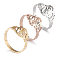 Load image into Gallery viewer, Dawapara Hyperbole Party Rings Four-leaf Clover Hollow Wedding Bands Ring Stainless Steel Jewelry Rose Gold