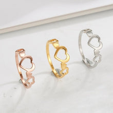 Load image into Gallery viewer, Dawapara Hyperbole Party Rings Four-leaf Clover Hollow Wedding Bands Ring Stainless Steel Jewelry Rose Gold