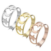 Load image into Gallery viewer, Dawapara Hyperbole Party Rings Four-leaf Clover Hollow Wedding Bands Ring Stainless Steel Jewelry Rose Gold