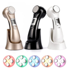 Load image into Gallery viewer, 6 in 1 Face Photon RF Radio Frequency EMS Mesotherapy Led Light Therapy Microcurrent Ultrasonic Vibration Face Lifting Massager