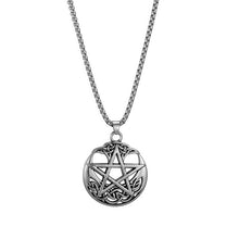 Load image into Gallery viewer, Dawapara Triple Moon Goddess Wicca Pentagram Magic supernatural Amulet Necklace Women tree of life moon necklaces pendants