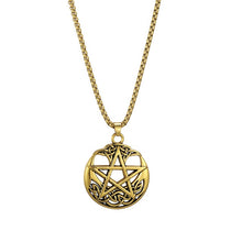 Load image into Gallery viewer, Dawapara Triple Moon Goddess Wicca Pentagram Magic supernatural Amulet Necklace Women tree of life moon necklaces pendants