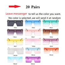 Load image into Gallery viewer, Wholesale 14 Colors One Piece Rimless Square Women's Sunglasses Alloy Flat Brown Sun Glasses Men Shield Hip Hop Shades Ink Bulk