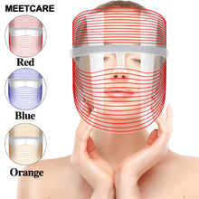 Load image into Gallery viewer, LED Light Beauty Face Mask Instrument 3 Colors Facial SPA Photon Therapy Treatment for Anti Wrinkle Acne Skin Rejuvenation