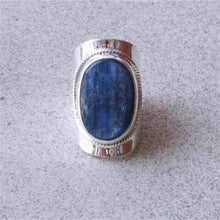 Load image into Gallery viewer, Simple Womens Silver Color Kyanite Boho Ring Anniversary Bride Wedding Engagement Rings for Women Anniversary Gift