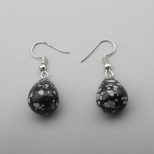 Load image into Gallery viewer, Water Drop Natural Stone Dangle Earring for Women Tiger Eye Clear Quartz Lapis Opal Obsidian Drop Cone Bead Hook Earrings