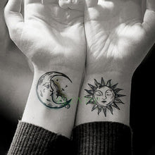 Load image into Gallery viewer, Waterproof Temporary Tattoo Sticker Sun Moon Fake Tatto Flash Tatoo Tatouage hand foot arm For Men Women girl