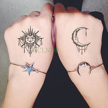 Load image into Gallery viewer, Waterproof Temporary Tattoo Sticker Sun Moon Fake Tatto Flash Tatoo Tatouage hand foot arm For Men Women girl
