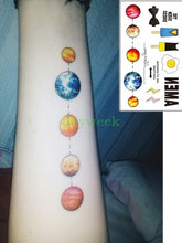 Load image into Gallery viewer, Waterproof Temporary Tattoo Sticker Sun Moon Fake Tatto Flash Tatoo Tatouage hand foot arm For Men Women girl