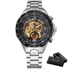 Load image into Gallery viewer, Skeleton Watch For Men Automatic Watches Mens 2020 Top Luxury Brand Gold Watch Stainless Steel Big Dial Relogio Dropshipping Hot