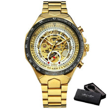 Load image into Gallery viewer, Skeleton Watch For Men Automatic Watches Mens 2020 Top Luxury Brand Gold Watch Stainless Steel Big Dial Relogio Dropshipping Hot