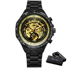 Load image into Gallery viewer, Skeleton Watch For Men Automatic Watches Mens 2020 Top Luxury Brand Gold Watch Stainless Steel Big Dial Relogio Dropshipping Hot