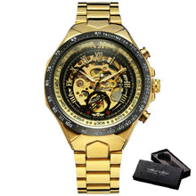 Load image into Gallery viewer, Skeleton Watch For Men Automatic Watches Mens 2020 Top Luxury Brand Gold Watch Stainless Steel Big Dial Relogio Dropshipping Hot