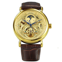 Load image into Gallery viewer, FORSINING Gold Watch Men Luxury Automatic Watches Mens 2020 Top Brand Leather Strap Wristwtach Sun Moon часы мужские спортивные