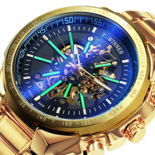 Load image into Gallery viewer, WINNER Watches Mens Top Brand Luxury 2020 Automatic Mechanical Gold Watch Man Skeleton Dial Stainless Steel Band Fashion Classic