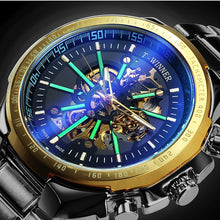 Load image into Gallery viewer, WINNER Watches Mens Top Brand Luxury 2020 Automatic Mechanical Gold Watch Man Skeleton Dial Stainless Steel Band Fashion Classic