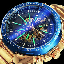 Load image into Gallery viewer, WINNER Watches Mens Top Brand Luxury 2020 Automatic Mechanical Gold Watch Man Skeleton Dial Stainless Steel Band Fashion Classic