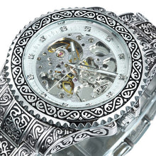 Load image into Gallery viewer, WINNER Gold Mens Watches Top Brand Luxury 2020 Automatic Mechanical Watch Men Skeleton Stainless Steel Strap Clock reloj hombre