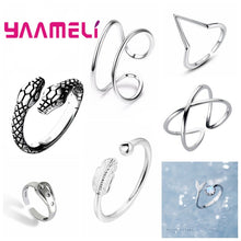 Load image into Gallery viewer, Big Promotion S925 Snake Head Ring Genuine 925 Sterling Silver Adjustable Trendy Fine Jewelry for Men Women Unisex Bague Bijoux