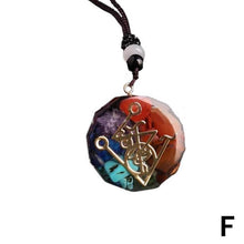 Load image into Gallery viewer, Natural Stone Necklace Orgonite Pendant Sri Yantra Necklace Sacred Geometry Chakra Energy Necklace Meditation Jewelry Accessory