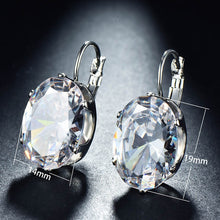 Load image into Gallery viewer, Bague Ringen Sterling Silver 925 Earring Big Egg shaped Gemstone Charms Silver jewelry Woman Party Anniversary Gift Wholesale