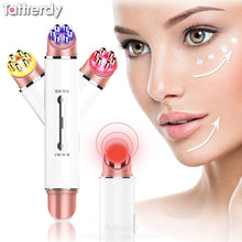 Load image into Gallery viewer, face lifting machine 3 color red led light therapy EMS radio frequency wrinkle removal machine eye massager skin care device