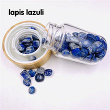 Load image into Gallery viewer, 2021 Drop Shipping Natural Crystal Quartz Gravel Gemstone Healing Glass Energy Elixir drink Water Bottle Bamboo glass cup gift