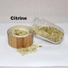 Load image into Gallery viewer, 2021 Drop Shipping Natural Crystal Quartz Gravel Gemstone Healing Glass Energy Elixir drink Water Bottle Bamboo glass cup gift