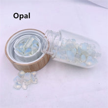 Load image into Gallery viewer, 2021 Drop Shipping Natural Crystal Quartz Gravel Gemstone Healing Glass Energy Elixir drink Water Bottle Bamboo glass cup gift