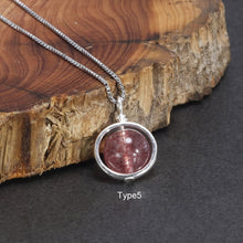 Load image into Gallery viewer, Real Pure 925 Sterling Silver Labradorite Pendant Necklace With Box Chain Simple Elegant Natural Stone Pendant For Women