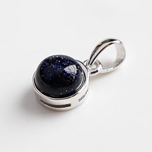 Load image into Gallery viewer, 100% 925 Sterling Silver Pendant Natural Malachite Labradorite Crystal Agate Opal Moonstone Gem Necklace Women Fashion Jewelry