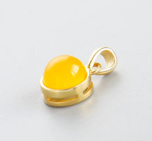 Load image into Gallery viewer, 100% 925 Sterling Silver Pendant Natural Malachite Labradorite Crystal Agate Opal Moonstone Gem Necklace Women Fashion Jewelry