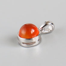 Load image into Gallery viewer, 100% 925 Sterling Silver Pendant Natural Malachite Labradorite Crystal Agate Opal Moonstone Gem Necklace Women Fashion Jewelry