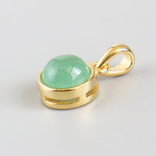 Load image into Gallery viewer, 100% 925 Sterling Silver Pendant Natural Malachite Labradorite Crystal Agate Opal Moonstone Gem Necklace Women Fashion Jewelry