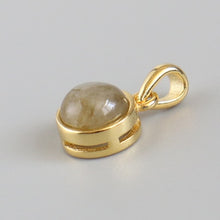 Load image into Gallery viewer, 100% 925 Sterling Silver Pendant Natural Malachite Labradorite Crystal Agate Opal Moonstone Gem Necklace Women Fashion Jewelry