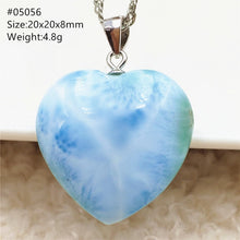 Load image into Gallery viewer, Top Quality Natural Blue Larimar Gemstone Women Man Pendant Heart Water Drop Oval Love Oval Dominica Lucky Gift Necklace AAAAAA